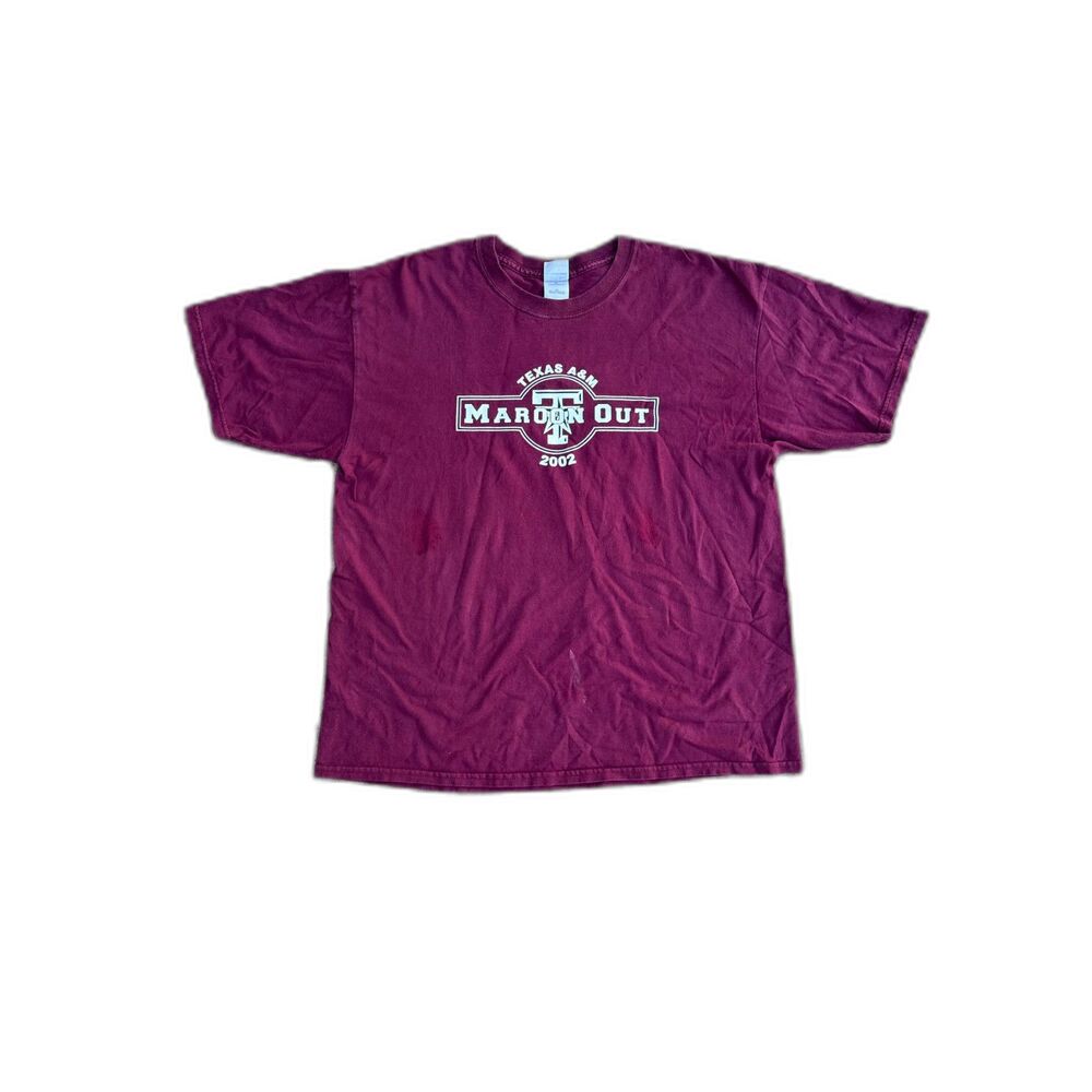 Vintage 2002 Texas A&M Maroon Out shirt